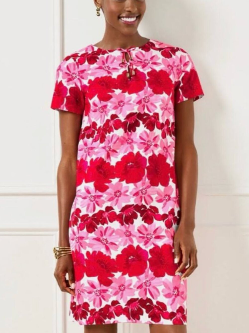 Talbots Pink Hibiscus Dress